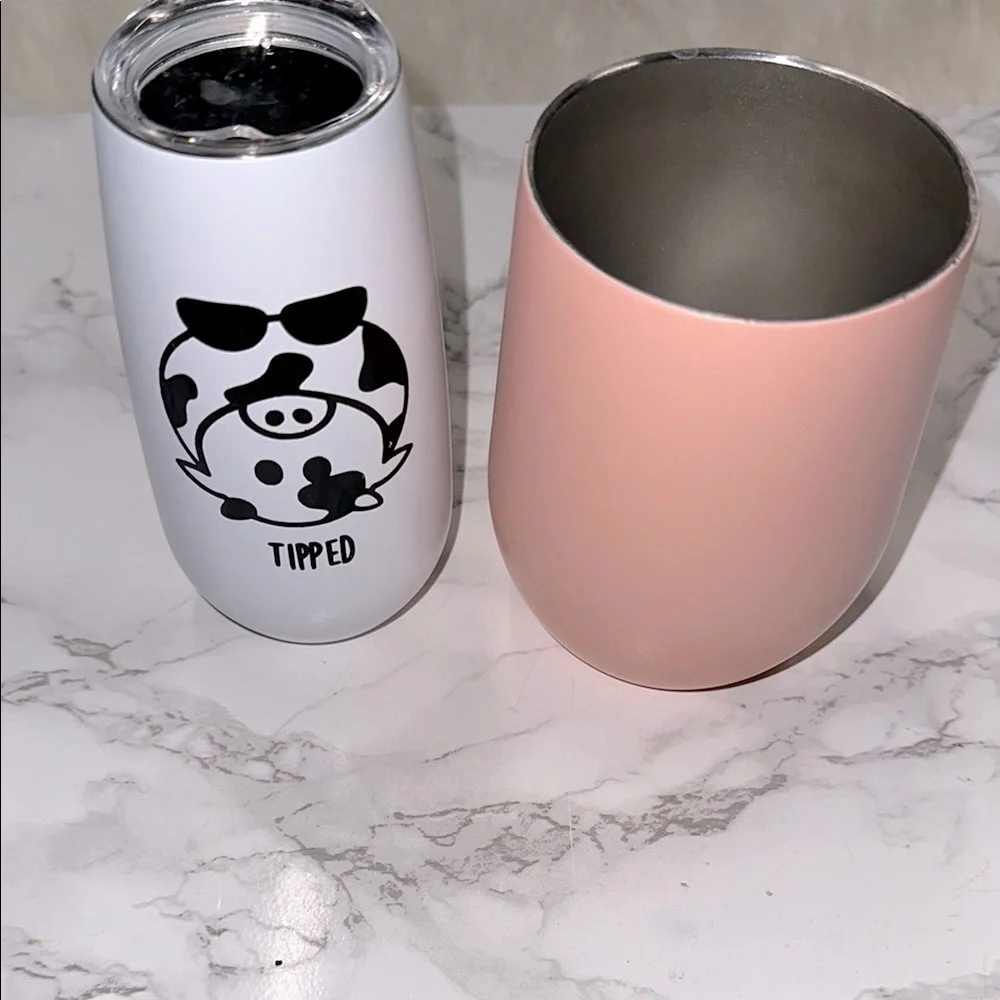 Tumbler Set - White and Pink